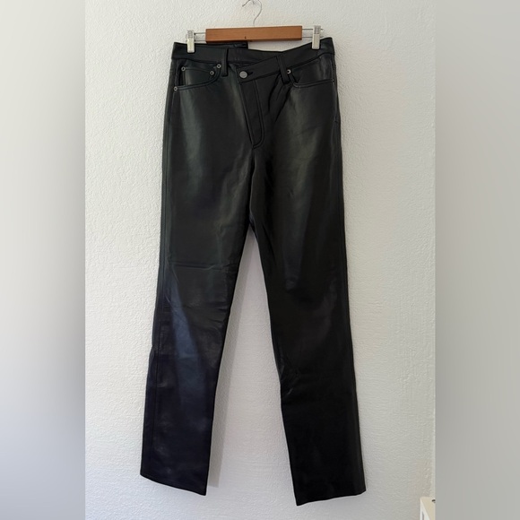 Agolde Recycled Leather Criss Cross Straight in Detox Size 28 - Picture 5 of 12